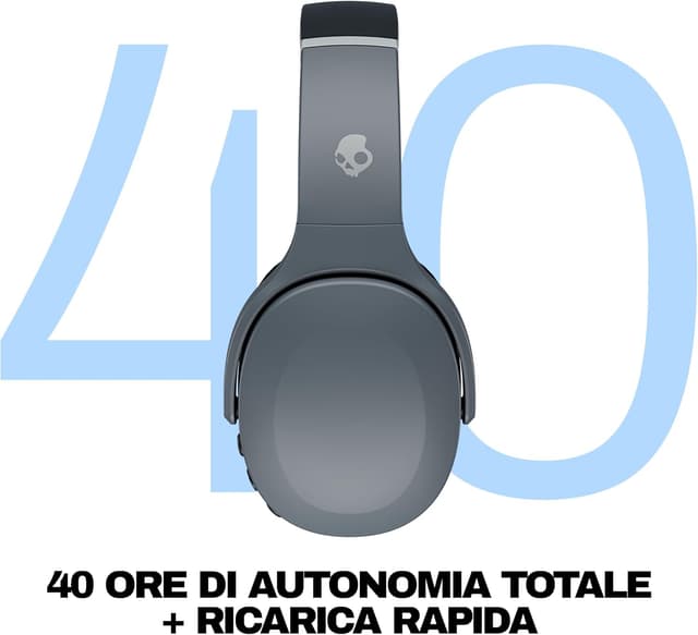 Detalle 1 de Skullcandy Crusher Evo Cuffie Wireless 40 ore
