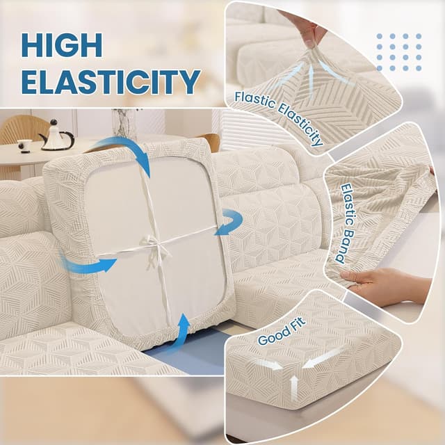 Thumbnail 4 de Ystyle Funda Asiento Sofa Elástico Beige