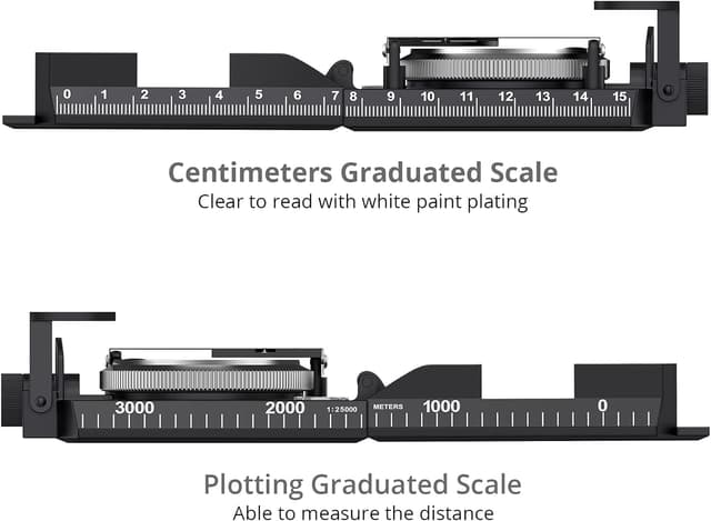 Detalle de Proster Militär-Marschkompass mit Klinometer, Visierlinse und Tragschlaufe für Jagd, Wandern & Outdoor