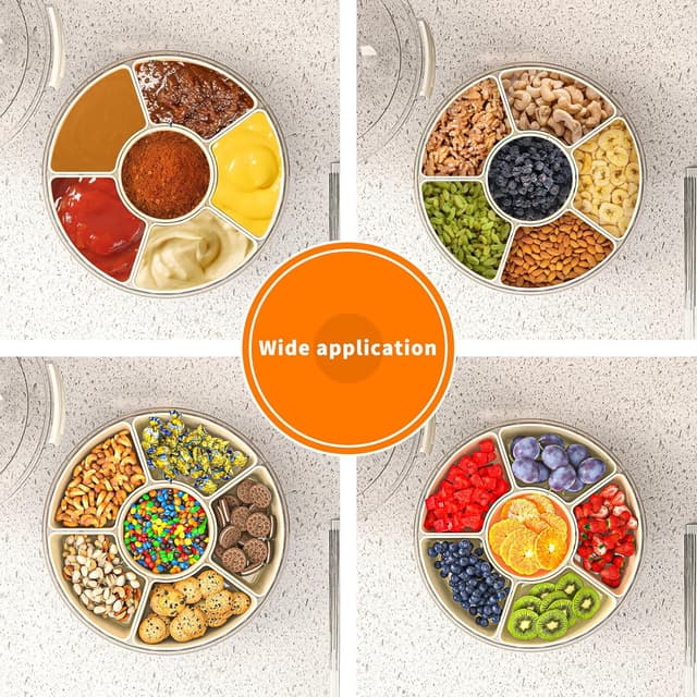 Detalle de riyeloi Divided Serving Tray 6-Compartment