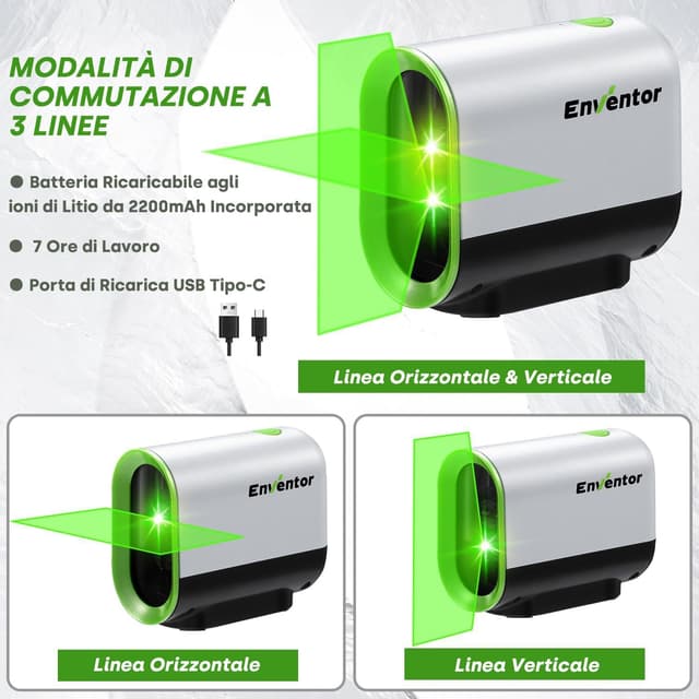 Thumbnail 1 de Enventor Livella Laser 50M, linea verde