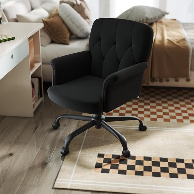 Thumbnail 2 de ZZH Schreibtischstuhl Home Office Teddy Schwarz