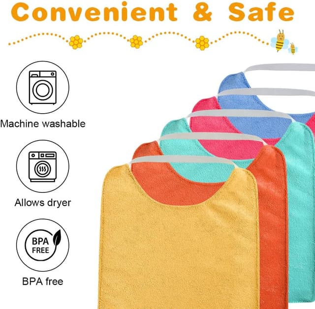 Thumbnail 4 de Vicloon Baby Lätzchen Frottee 5er Pack wasserdicht