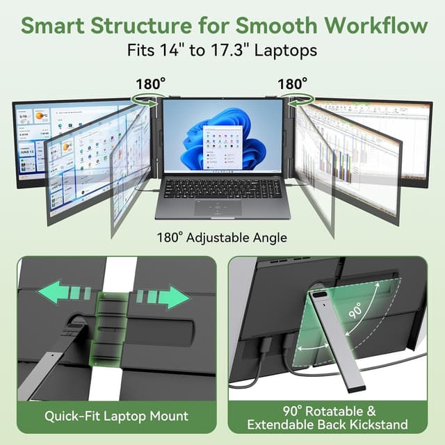 Thumbnail 6 de Blackview DCM8 Dual 15.6" FHD IPS portable laptop screen extender (Ultra-thin 4.5mm, 1kg)