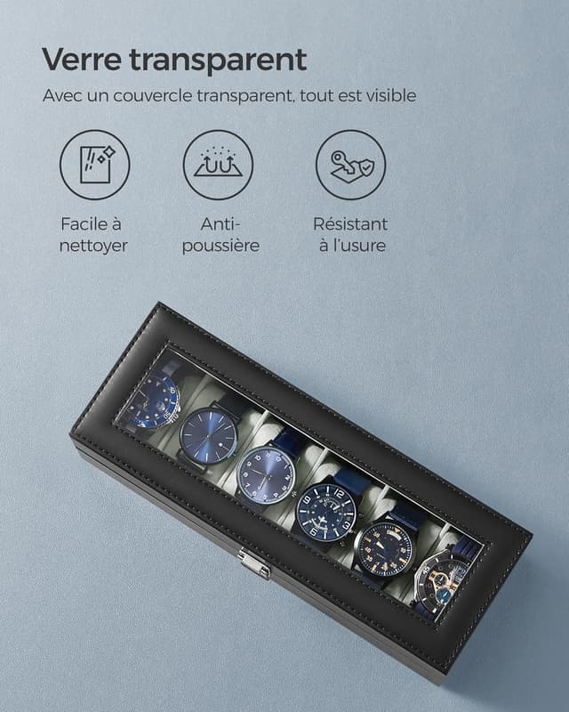 Thumbnail 3 de SONGMICS JWB06BK boîte 6 emplacements