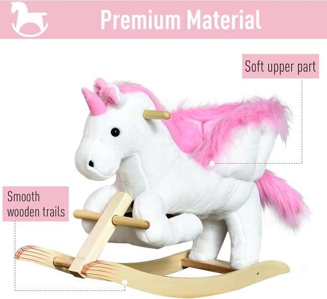 Thumbnail 2 de HOMCOM Kids Rocking Unicorn Toy