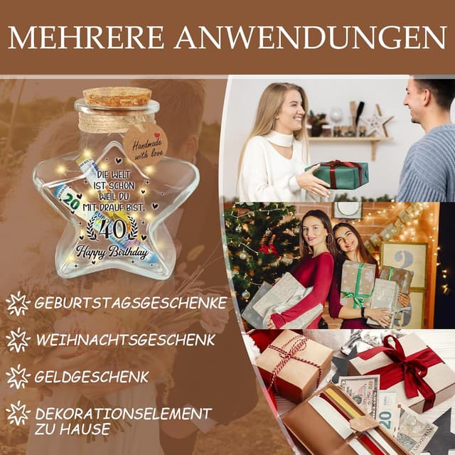 Thumbnail 4 de Giftota 30 Geburtstag LED Flaschenlicht Sternform