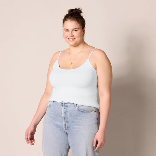 Detalle de Amazon Essentials Femme Caraco coupe légèrement cintrée en coton et jersey