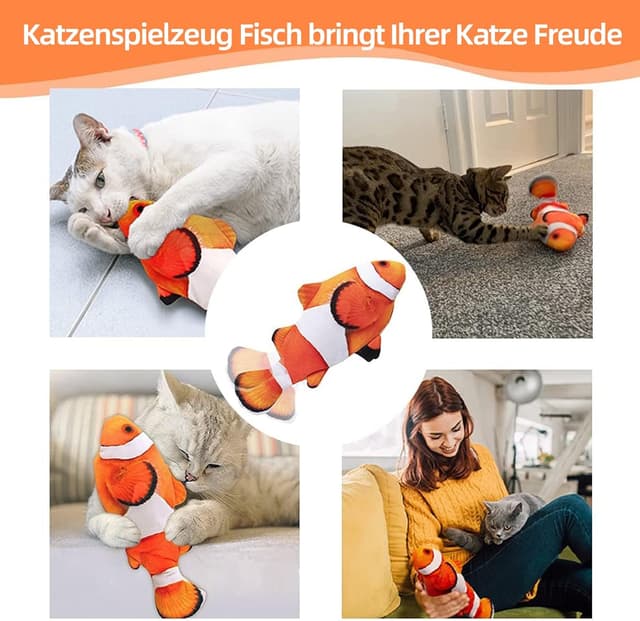 Thumbnail 6 de Nepfaivy Katzenspielzeug Fisch 3D Katze