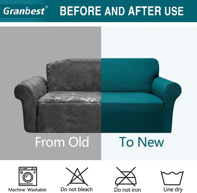 Detalle 1 de Granbest Copridivano elasticizzato 1 posto blu-verde