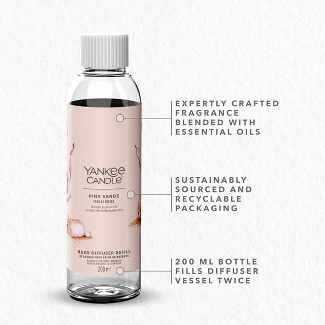 Detalle de Recharge Yankee Candle Signature Recharge brins Sables Roses (200 ml) – jusqu’à 20 semaines