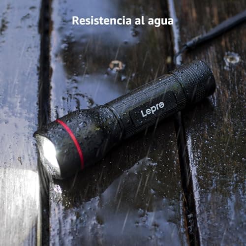 Detalle de Lepro LE2000 linterna LED de alta potencia con zoom y 5 modos (hasta 300 lúmenes) IPX4
