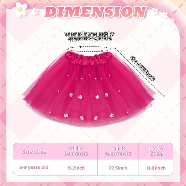 Detalle 2 de Baisdan Tutu Skirts 11in 3 Layers for Girls