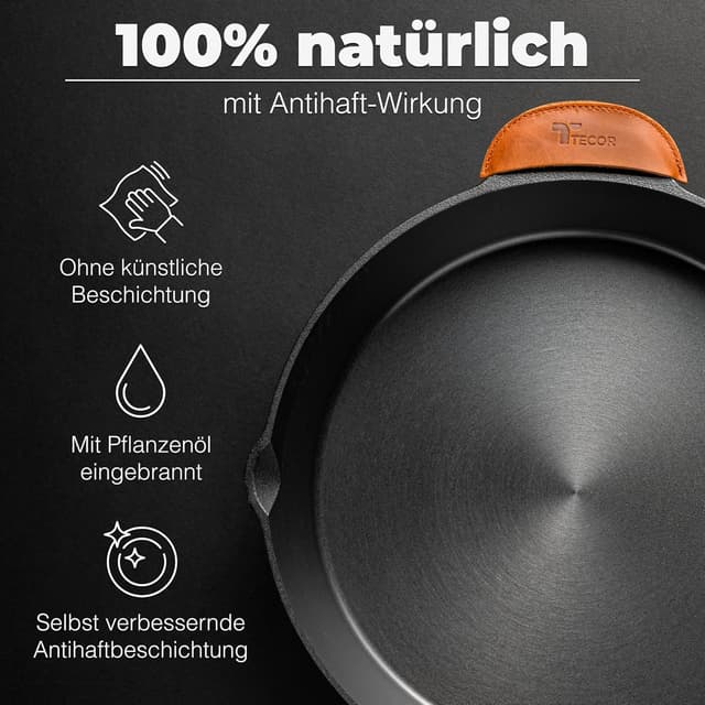 Detalle de TECOR Gusseisenpfanne 28 cm für Induktion