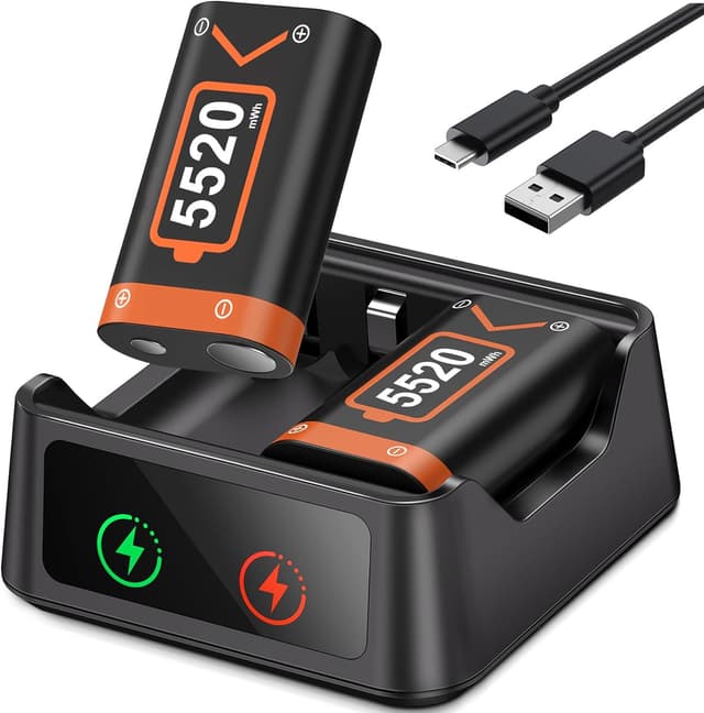 Detalle de HELLCOOL Xbox Controller Battery Pack with LED charging indicator (2x5520mWh)