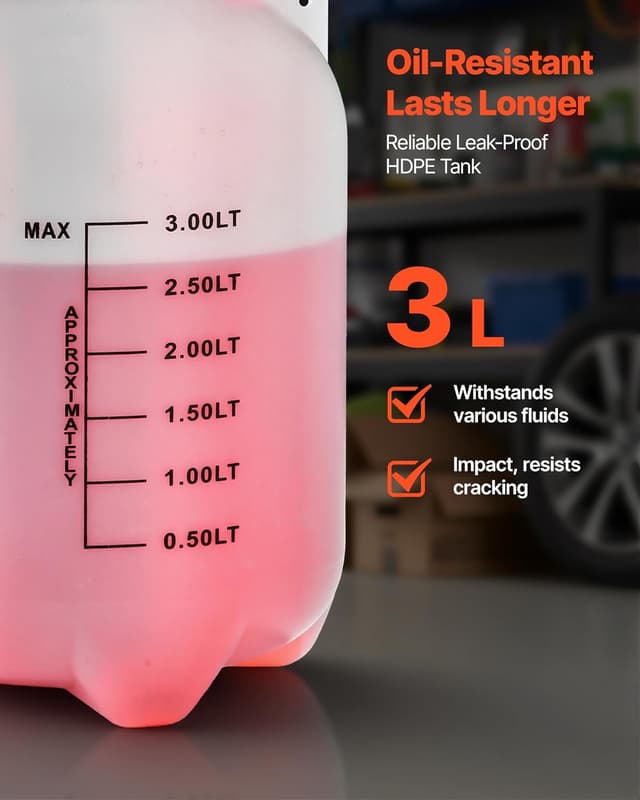 Detalle 2 de Pompe de remplissage VEVOR pour huile de transmission, manuelle 3 L avec réservoir PEHD