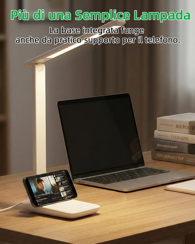 Detalle 2 de Carehabi Lampada scrivania LED ricaricabile