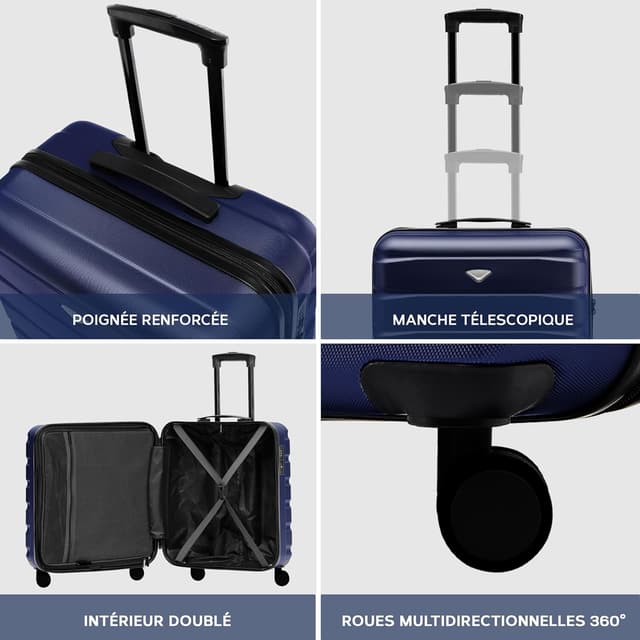 Thumbnail 6 de Flight Knight Leichter 4‑Rad‑ABS‑Hartschalenkoffer fürs Handgepäck (56 × 45 × 25 cm)