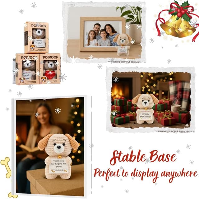 Thumbnail 3 de Handmade Crochet Puppy Encouragement Gift Plush