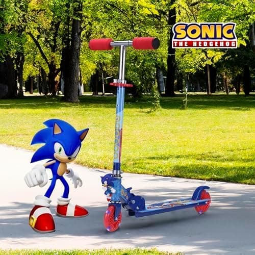 Thumbnail 1 de Sonic The Hedgehog 2 Wheel Kick Scooter with Light Up Wheels ⚡