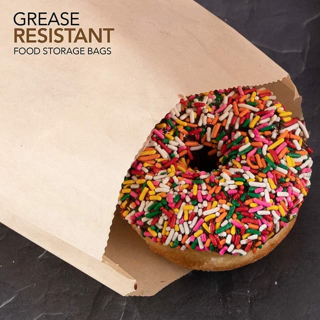 Detalle 2 de Paper Sandwich Bags Kraft Brown 125 Pack