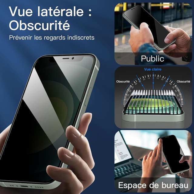 Thumbnail 5 de NEW'C Verre trempé anti-espion iPhone 12 Mini 3 pièces