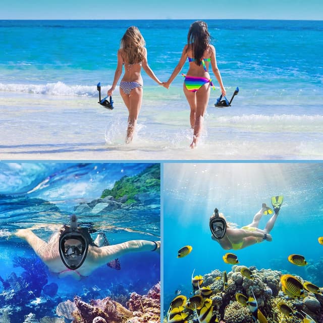 Thumbnail 6 de Jsdoin Full-Face Snorkel Mask 180° view 🤿