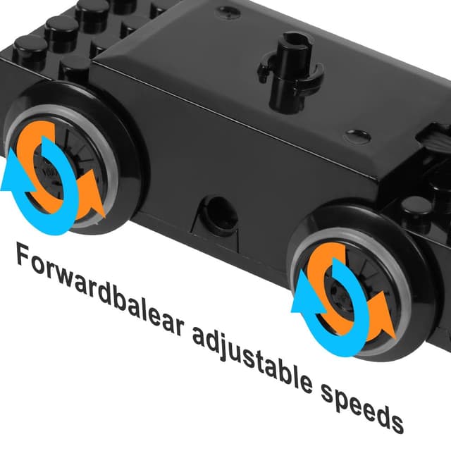 Detalle de HOTUT Motor Power Function 11-teiliges Technology Power Functions Set mit Batteriebox (kompatibel mit Technik Zug)