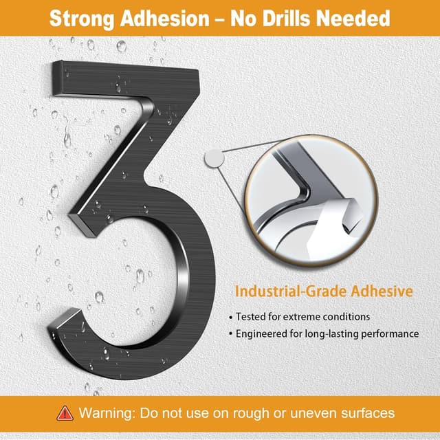 Detalle de Numero civico nero 12,5 cm Yafimea