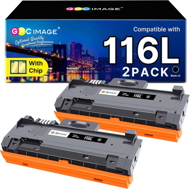 Detalle de GPC IMAGE MLT-D116L kompatibler Toner (Schwarz) im 2er-Pack für Samsung Xpress M2675FN, M2825/ M2875 Serie