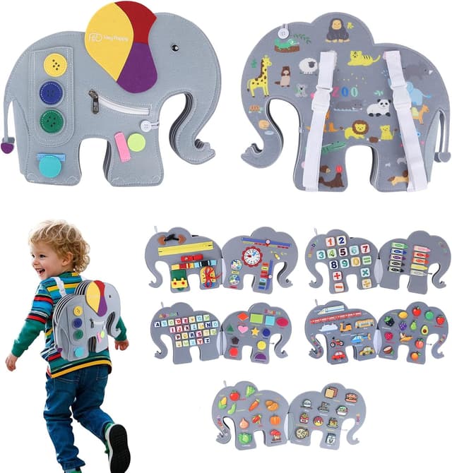 Imagen de Heypappy Busy Board 12 en 1 libro sensorial en OfertitasTOP