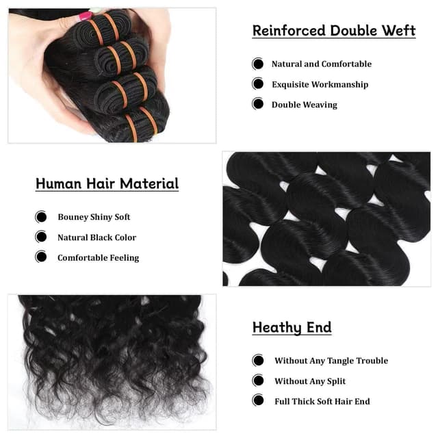 Thumbnail 4 de 16A Brazilian Body Wave Hair Bundles