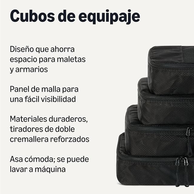 Thumbnail 6 de Amazon Basics Juego de 4 Organizadores de Viaje con Cremallera ✈