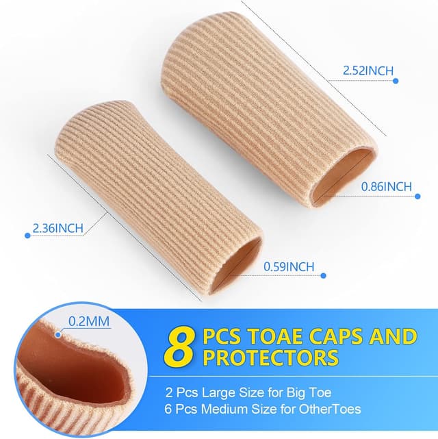 Detalle de Kimihome gel toe caps, 8 pcs protective sleeves