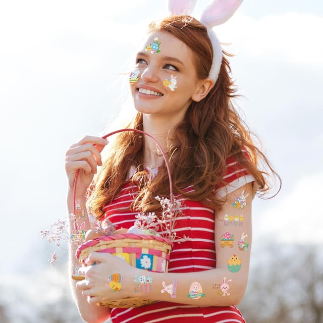 Thumbnail 4 de 150 PCS Easter Tattoos for Baskets