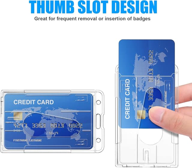 Detalle de Vicloon Vertical 2-Card Badge Holder