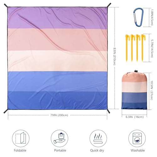 Thumbnail 1 de WIWIGO 79" Beach Mat ⛺