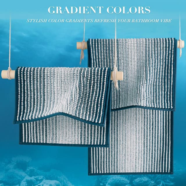 Detalle 2 de BSICPRO Bathroom Rugs Set 20" x 47"