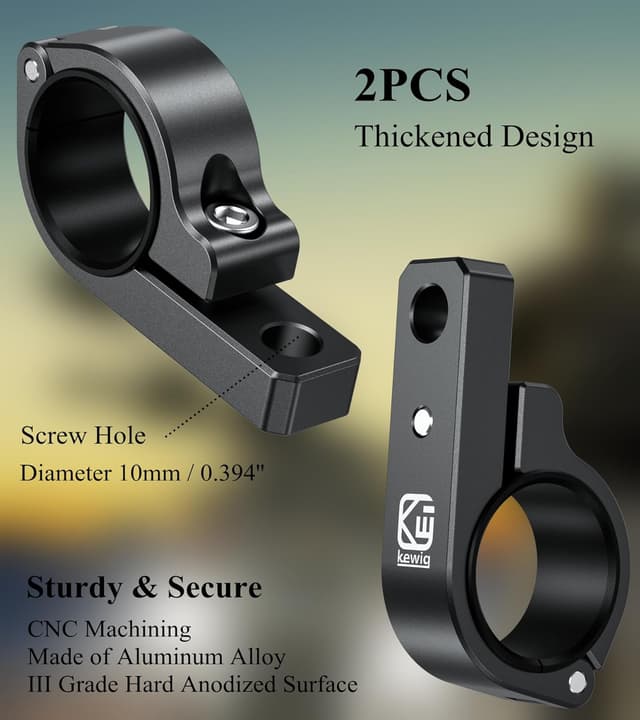 Detalle de BRCOVAN Light Bar Mounts (2-Pack) Aluminum Alloy Off-Road Brackets for Round Rails