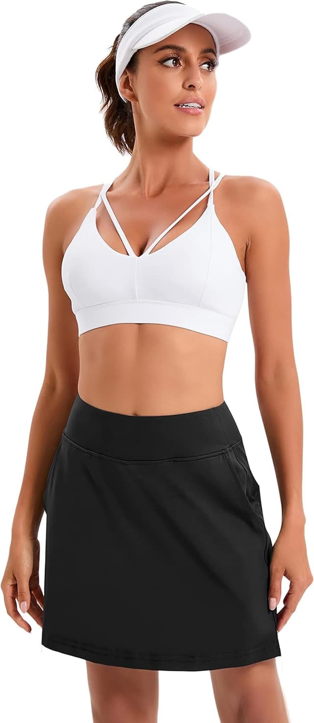 Detalle de Oyamiki Women’s Active Athletic Skort – Lightweight Tennis Skirt for Running, Training & Golf