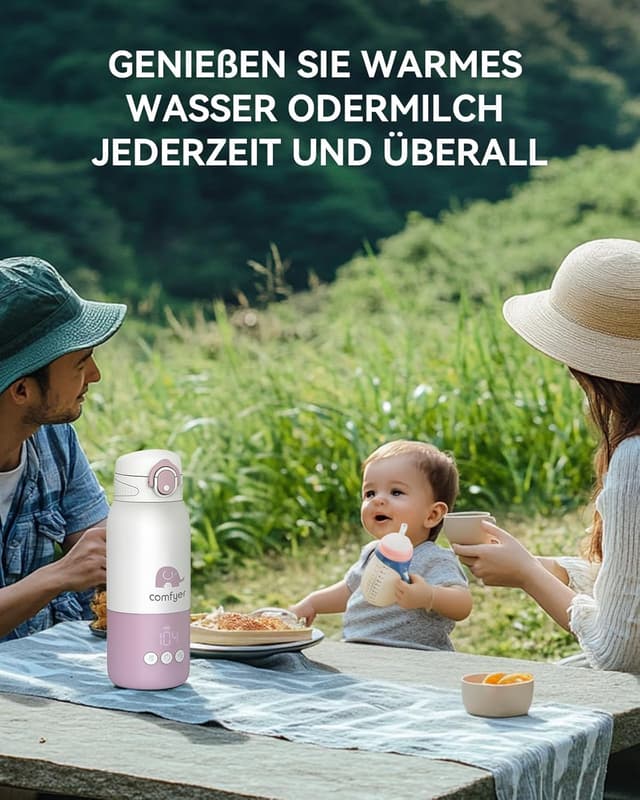 Detalle 2 de Comfyer Tragbarer Flaschenwärmer 12.000 mAh