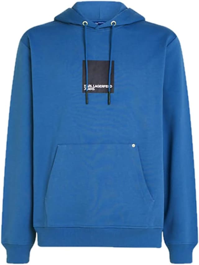 Detalle de Karl Lagerfeld Jeans Herren Box Logo Hoodie mit normaler Passform (Forest Night)