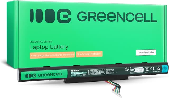 Detalle de Batteria Green Cell per Acer AS16A5K AS16A7K AS16A8K compatibile con Acer Aspire E5 ed F15
