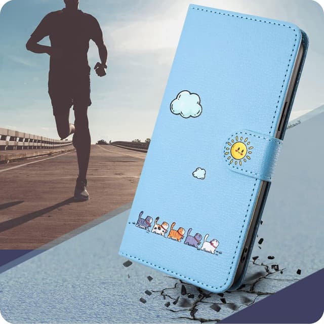 Thumbnail 2 de Generische Geldbörse Hülle Blau für iPhone 13 Pro Max