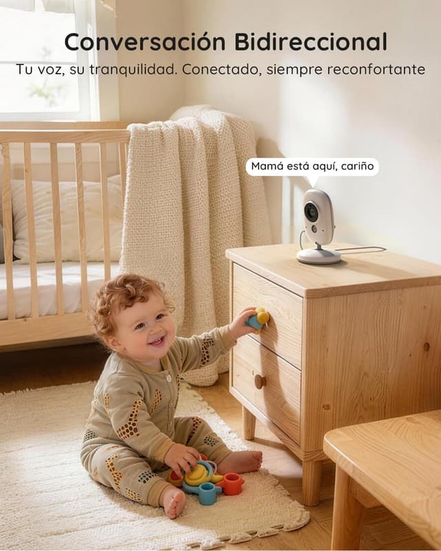 Thumbnail 5 de BOIFUN Vigilabebés 4" HD 720P 2 cámaras