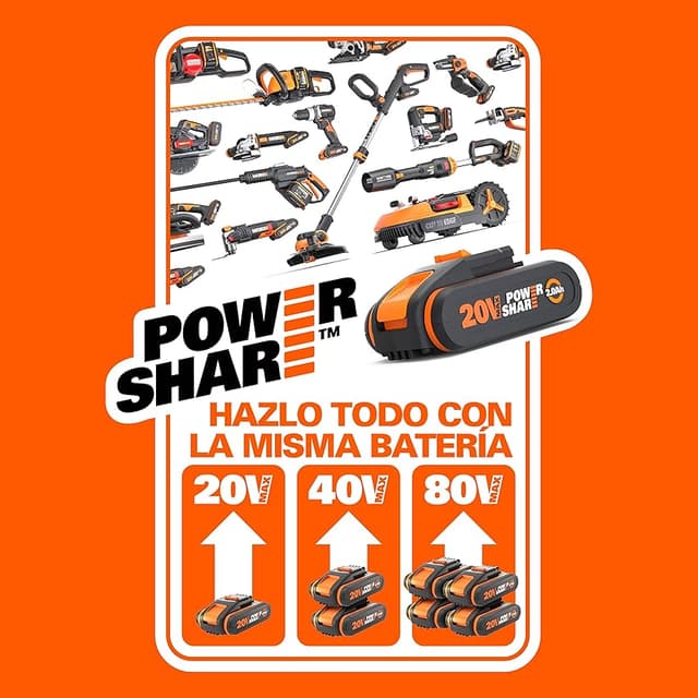 Detalle 2 de WORX WX108.9 Taladro atornillador 20V, 45 Nm