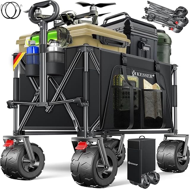 Imagen de KESSER® Carro de Mano GTR9000 🍎 Capacidad 200 kg, plegable y resistente en OfertitasTOP