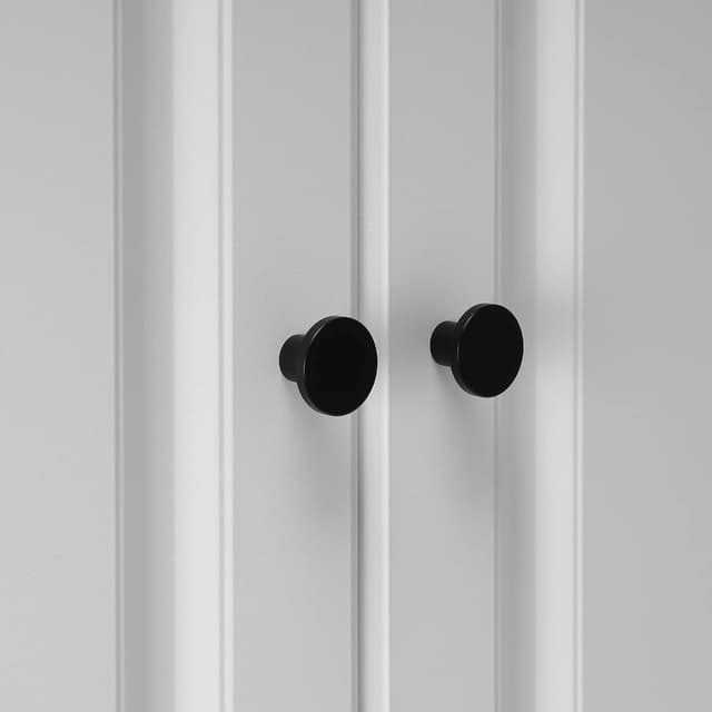 Detalle 2 de Goldenwarm 4er-Set Möbelknöpfe Schwarz (Schubladenknopf, Schrankknopf) aus Metall