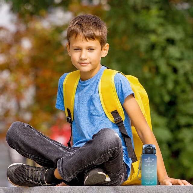 Thumbnail 6 de Bouteille d'eau Enfant 500 ml — gourde motivante avec paille 🚰