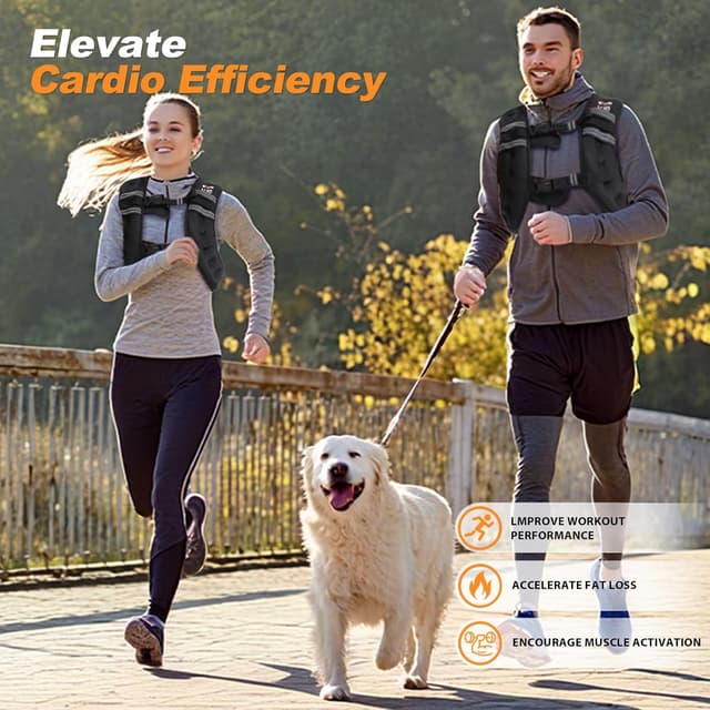 Detalle de VBSD Weighted Vest for Women (6lb–30lb) with Adjustable Fit, Reflective Straps & Storage Pockets